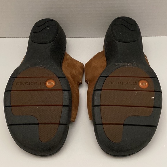 Clarks Unstructured Sandals Slip On Brown Adjustable Womens 9M - Picture 5 of 8